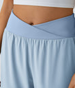 Breezeful™ High Waisted Crossover Quick Dry Resort Pants with Pockets - Ballad Blue