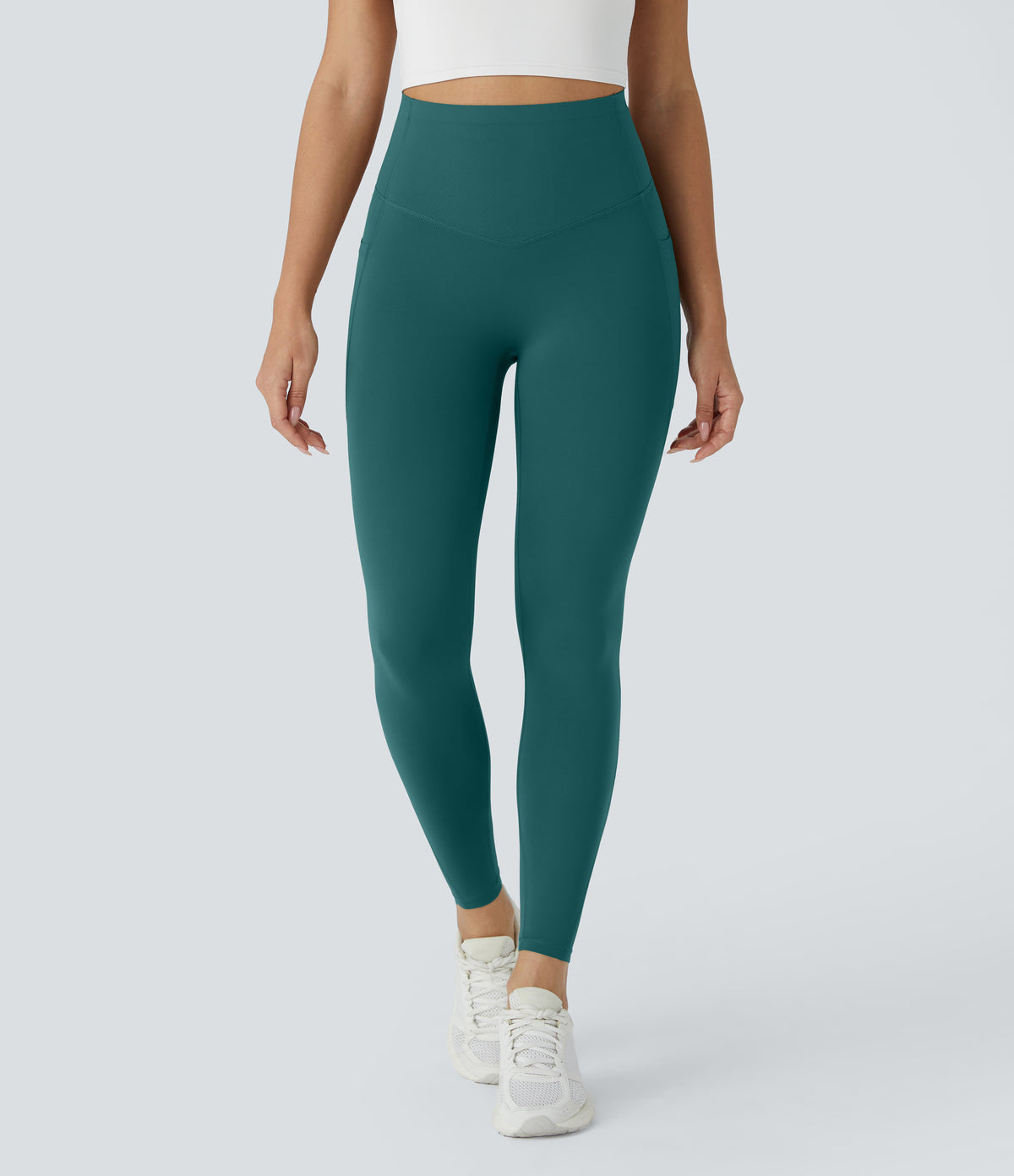 Halara UltraSculpt™ High Waisted Butt Lifting Tummy Control Pocket Shaping Workout Leggings - June Bug