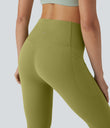 Halara UltraSculpt™ High Waisted Tummy Control Pedal Pusher Yoga Leggings with Pockets - Moss