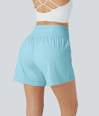 SoftlyZero™ Airy Super High Waisted 2-in-1  Cool Touch Yoga Shorts 5'' with Pockets-Longer Length - Spun Sugar