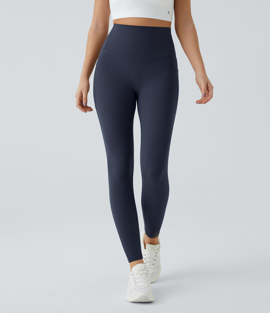 Halara UltraSculpt™ High Waisted Tummy Control Pocket Shaping Training Leggings - Mood Indigo
