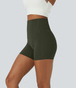 Halara UltraSculpt™ High Waisted Tummy Control Side Pocket Shaping Training Biker Shorts 5'' - Deep Woodland Green
