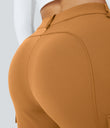 DayStretch High Waisted Zipper Pockets Solid Skinny Cargo Pants - Buckskin