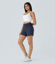 SoftlyZero™ Airy Super High Waisted 2-in-1  Cool Touch Yoga Shorts 5'' with Pockets-Longer Length - Mood Indigo