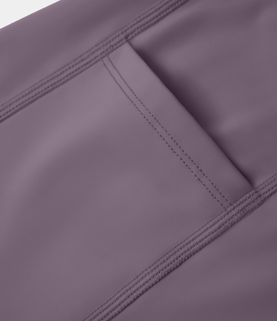 SoftlyZero™ Plush Double Straps 2-Piece Pocket Slip Dance Active Dress A-D Cups - Tulip Purple