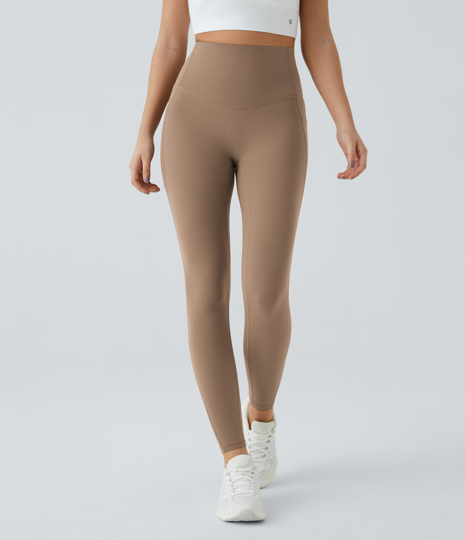 Halara UltraSculpt™ High Waisted Tummy Control Pocket Shaping Training Leggings - Woodsmoke