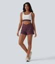 SoftlyZero™ Airy Crossover High Waisted 2-in-1 Cool Touch Yoga Shorts 3'' with Pockets - Fig