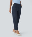 Halara Flex™ DayStretch High Waisted Pocket Ankle Length Tapered Work Pants - Midnight Blue