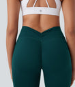 Halara UltraSculpt™ High Waisted Tummy Control Butt Lifting Ruched Pocket Shaping Yoga Leggings - June Bug