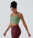 SoftlyZero™ Plush Cut Out Cropped Yoga Tank Top - Kashmir