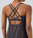 SoftlyZero™ Plush Cut Out Pocket 2-Piece Mini Yoga Active Dress - Magnet