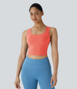 U Neck Crossover Barre Ballet Dance Tank Top A-D Cups - Fusion Coral