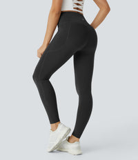 Halara UltraSculpt™ High Waisted Butt Lifting Tummy Control Pocket Shaping Workout Leggings - Black