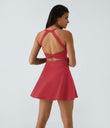 SoftlyZero™ Airy Backless Twisted Flare Low Support Dance Active Dress-Longer Length-Easy Peezy Edition A-D Cups - Salsa