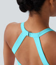 SoftlyZero™ Plush Cut Out Yoga Tank Top A-D Cups - Baroque Blue