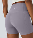 Halara UltraSculpt™ High Waisted Tummy Control Side Pocket Shaping Training Biker Shorts 5'' - Minimal Gray