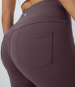 DayStretch High Waisted Pocket Flare Yoga Leggings - Dusky Evening purple
