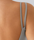 Double Straps Cropped Yoga Tank Top - Ghost Gray