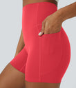 Halara UltraSculpt™ High Waisted Tummy Control Side Pocket Shaping Training Biker Shorts 5'' - Bittersweet