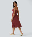 Everyday Midi Chill Dress-La Land - Madder Brown