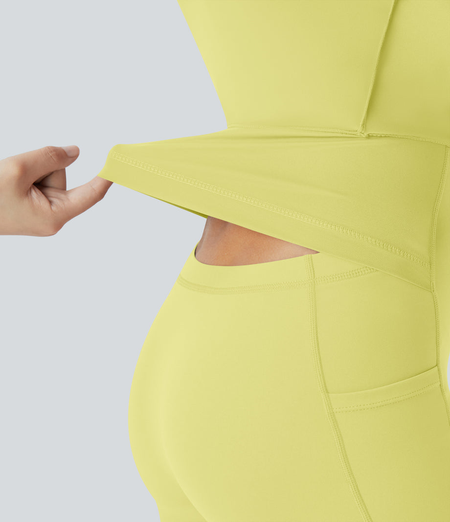 SoftlyZero™ Airy Backless Twisted Cool Touch Dance Active Dress-Easy Peezy Edition - Yellow Pear