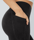 Halara Flex™ Crossover Pocket Washed Denim Work Leggings - Black Denim