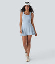 SoftlyZero™ Airy U Neck 2-in-1 Pocket Mini Cool Touch Dance Active Dress-Easy Peezy - Baby Blue