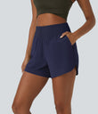 Breezeful™ High Waisted Pocket Quick Dry Casual Shorts 4" - Patriot Blue