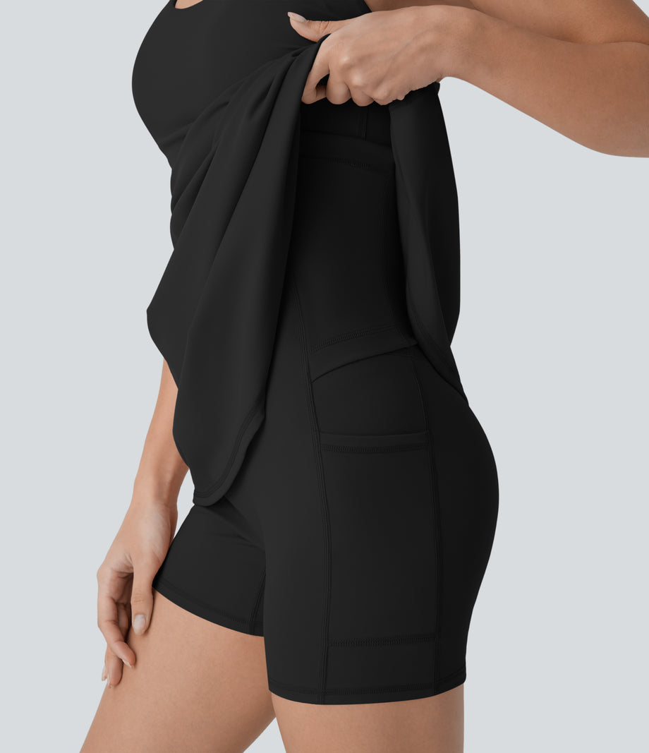 SoftlyZero™ Plush Molded Cups Low Support Dance Active Dress-Easy Peezy Edition A-D Cups - Black