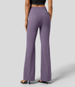 Halara Flex™ High Waisted Back Side Pocket Slight Flare Work Pants - Montana Grape