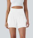 SoftlyZero™ Airy Super High Waisted 2-in-1 Cool Touch Yoga Shorts 5'' with Pockets - White