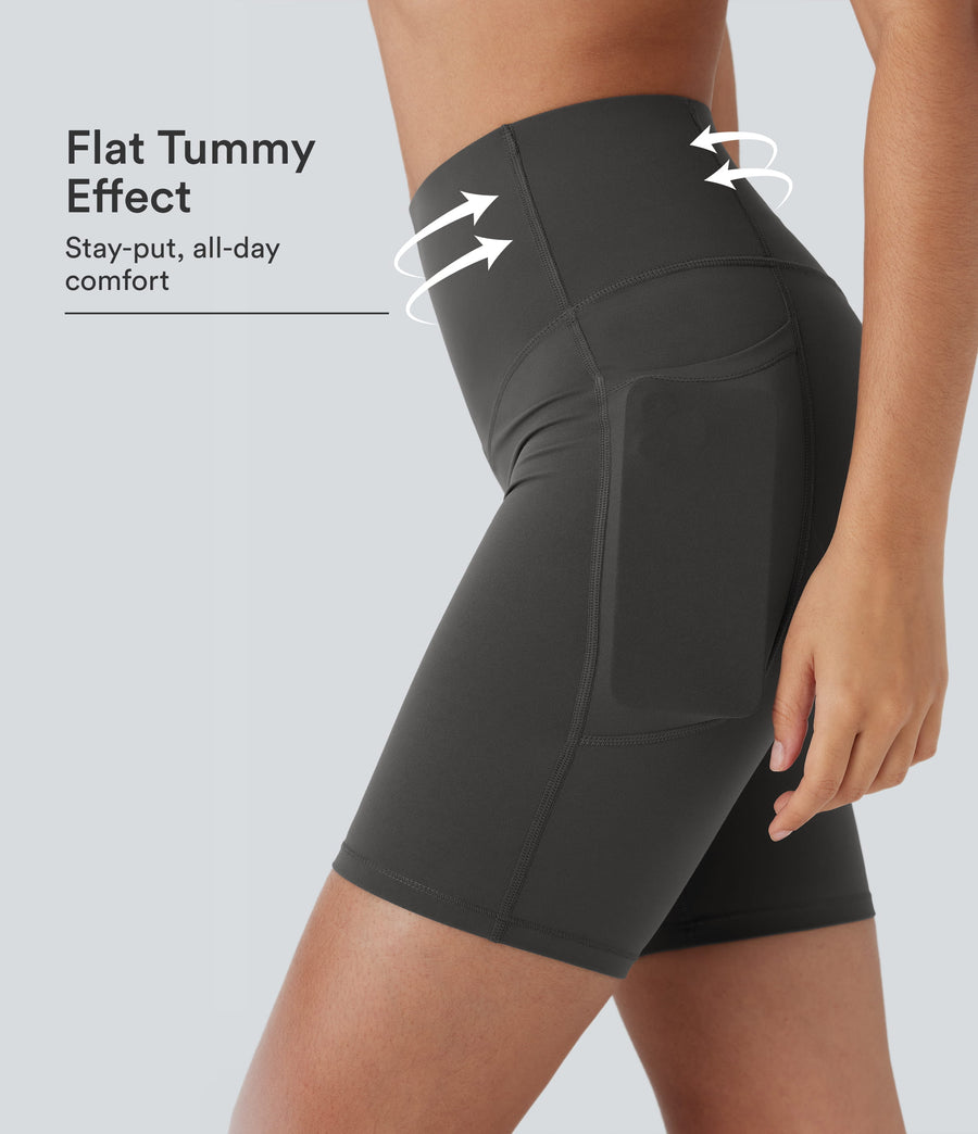 Celeste L'Amour UltraSculpt™ High Waisted Butt Lifting Tummy Control Pocket Shaping Training Biker Shorts 7''