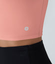 SoftlyZero™ Airy Square Neck Backless Crisscross Cropped Cool Touch Yoga Tank Top-UPF50+ - Peach Melba