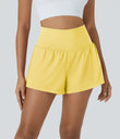SoftlyZero™ Airy Super High Waisted 2-in-1 Cool Touch Yoga Shorts with Pockets - Goldfinch