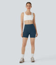 Halara UltraSculpt™ High Waisted Butt Lifting Tummy Control Pocket Shaping Training Biker Shorts 5'' - Majolica Blue