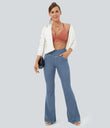 Halara Flex™ High Waisted Crossover Pocket Cool Touch Washed Casual Jeans - Pastel Blue Denim