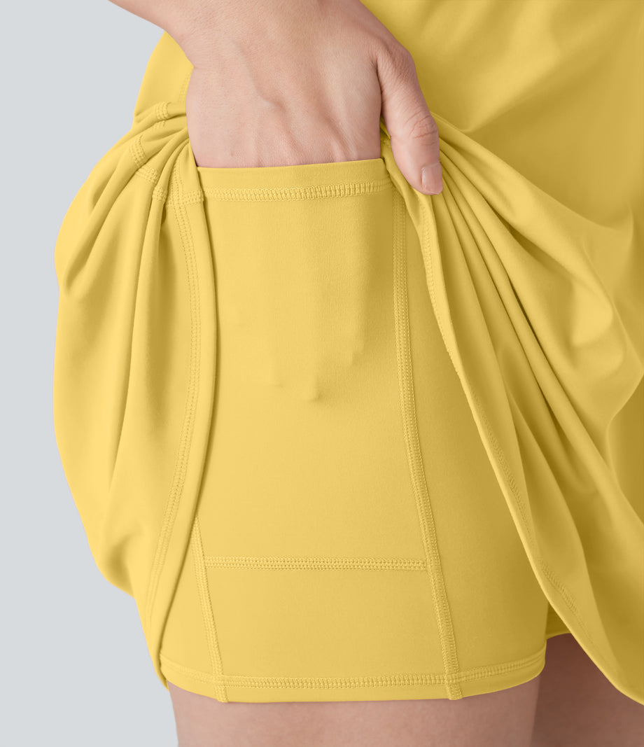 SoftlyZero™ Plush Backless Active Dress-Longer Length-Easy Peezy Edition - Crisp Yellow
