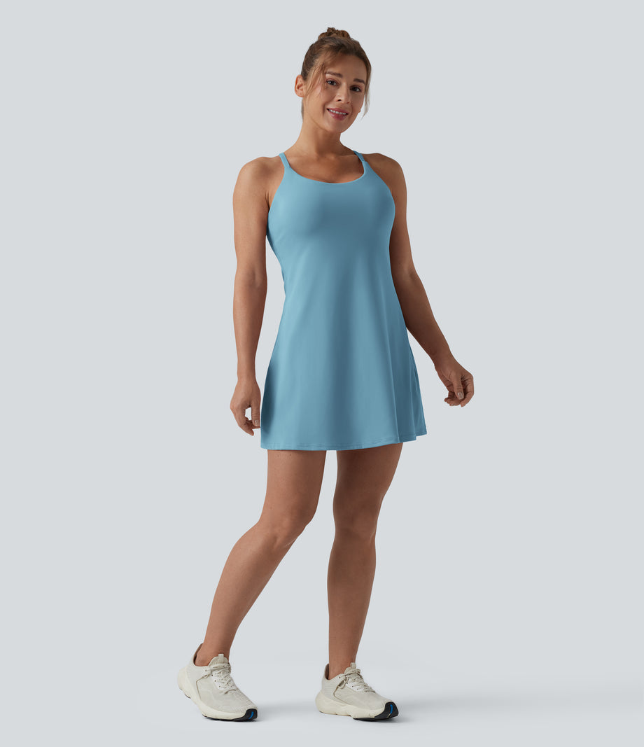 Softlyzero™ Plush Backless Active Dress-Easy Peezy Edition DD-F - Warm Mid Blue