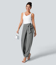 Halara Flex™ High Waisted Tie Side Wide Leg Work Pants - Gunpowder Grey