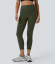 Halara UltraSculpt™ High Waisted Scrunch Butt Lifting Tummy Control Pocket Shaping Capri Training Leggings - Deep Woodland Green