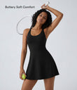 Flare Mini Dance Active Dress-Longer Length - Black