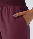 Breezeful™ High Waisted Crossover Quick Dry Resort Pants with Pockets - Amaranth