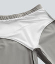 High Waisted Tummy Control Decorative Back Zipper Pockets Herringbone Work Leggings - Mink Ash