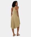 Breezeful™ Backless Racerback Side Pocket High Low Flowy Midi Quick Dry Casual Dress - Starfish