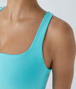 SoftlyZero™ Airy Square Neck Backless Crisscross Cropped Cool Touch Yoga Tank Top-UPF50+ - Loka Blue