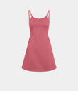 SoftlyZero™ Plush Double Straps 2-Piece Pocket Slip Dance Active Dress A-D Cups - Begonia Rouge
