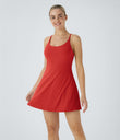 SoftlyZero™ Plush Backless Active Dress - Poinsettia