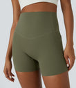 Halara UltraSculpt™ High Waisted Tummy Control Side Pocket Shaping Training Biker Shorts 5'' - Grass Grey Green