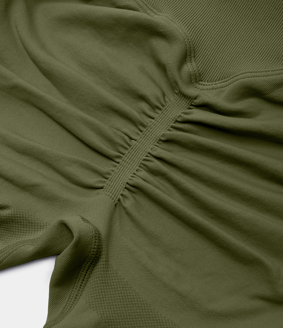 OneForm Seamless Flow High Waisted Booty Scrunch Leggings - Winter Moss