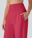 SoftlyZero™ Airy High Waisted Pockets Cool Touch Yoga Bermuda Shorts - Winterberry